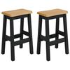 VidaXL Hoher Barhocker EKAI 2 pcs Schwarz 40 x 29 x 63 cm