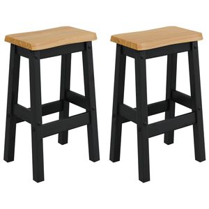 VidaXL Hoher Barhocker EKAI 2 pcs Schwarz 40 x 29 x 63 cm
