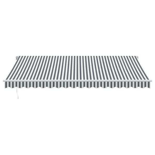 vidaXL Markise Manuell Anthrazit & Wei&szlig; 450x350 cm