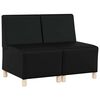 vidaXL Modulares Armfreies Sofa 2 pcs Schwarz 55 x 74 x 82 cm