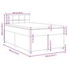 vidaXL Boxspringbett mit Matratze Hellgrau 120x190 cm Stoff