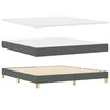 vidaXL Boxspringbett mit Matratze Dunkelgrau 180 x 200 cm Stoff