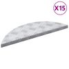 vidaXL Treppe Tritt Halbmond 15 pcs Silber 60 x 18 cm Aluminium