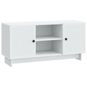 vidaXL TV-Schr&auml;nk 102 x 34,5 x 50 cm Wei&szlig; Holzwerkstoff