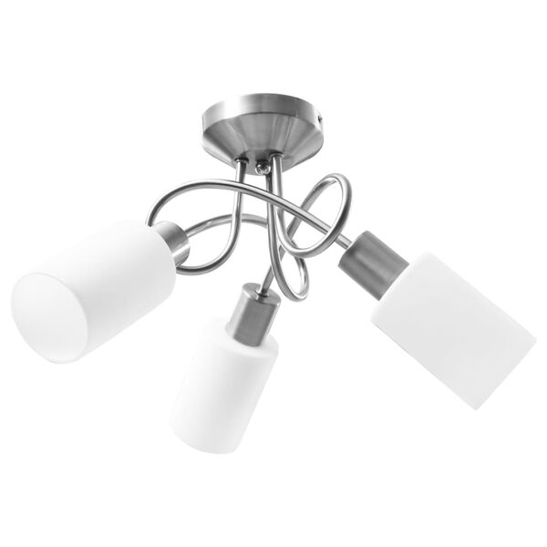 vidaXL Deckenleuchte mit Keramik-Lampenschirmen f&uuml;r 3 E14 Gl&uuml;hlampen