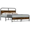 vidaXL Bettgestell ohne Matratze 140x200 cm R&auml;uchereiche Holzwerkstoff