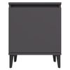 vidaXL Nachtschr&auml;nke mit Metallbeinen Grau 40x30x50 cm