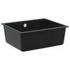 vidaXL Waschbecken Schwarz 530 x 460 mm 80% Quarz und 20% Harz