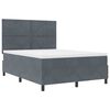 vidaXL Boxspringbett mit Matratze Dunkelgrau 140 x 190 cm Stoff
