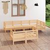 vidaXL 7-tlg. Garten-Lounge-Set Massivholz Kiefer