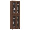 vidaXL Highboard mit Regal FLORIN Braun Eichen-Optik 60 x 35 x 182 cm