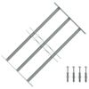 vidaXL Fenstergitter Verstellbar mit 3 Querst&auml;ben 500-650 mm