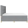 vidaXL Boxspringbett mit Matratze Hellgrau 200 x 200 cm Stoff
