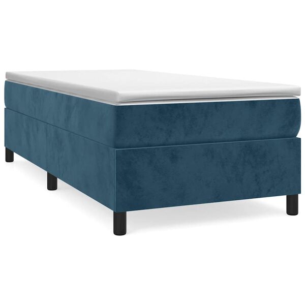 vidaXL Boxspringbettgestell Dunkelblau 90x190 cm Samt