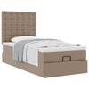 vidaXL Ottoman-Bett mit Matratze Cappuccino-Braun 90x200 cm Kunstleder