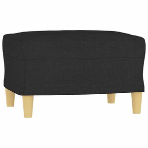 vidaXL Fu&szlig;hocker Schwarz 60x50x41 cm Stoff