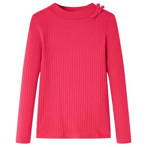 Kinder-Langarmshirt Knallrosa 92