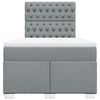 vidaXL Boxspringbett mit Matratze Hellgrau 120x200 cm Stoff