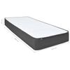 vidaXL Boxspringbett Dunkelgrau Stoff 120x200 cm