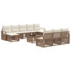 vidaXL Gartensofa-set 11 pcs Beige Poly-Rattan