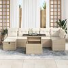 vidaXL Garten-Sofa-Set 8 pcs Beige Poly-Rattan