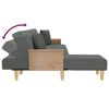 vidaXL Schlafsofa in L-Form Dunkelgrau 279x140x70 cm Stoff