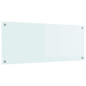 vidaXL K&uuml;chenr&uuml;ckwand Wei&szlig; 100 x 40 cm Geh&auml;rtetes Glas