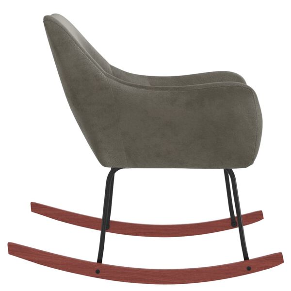 vidaXL Schaukelstuhl Dunkelgrau Samt