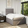 vidaXL Boxspringbett mit Matratze Taupe 120x200 cm Stoff