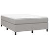 vidaXL Boxspringbett mit Matratze Hellgrau 140x190 cm Stoff