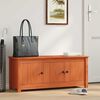vidaXL Schuhschrank Wachsbraun 110 x 38 x 45,5 cm Massives Kiefernholz