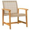 vidaXL 3-tlg. Bistro-Set Beige Poly Rattan und Akazienholz