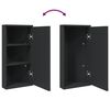 vidaXL Eck-Spiegelschrank Schwarz 30x24x60 cm