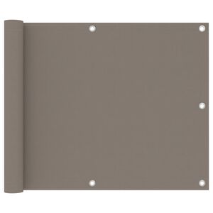 vidaXL Balkon-Sichtschutz Taupe 75x500 cm Oxford-Gewebe