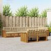 vidaXL Outdoor-Sofagarnitur mit Kissen 8 pcs Natur und Beige