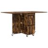 vidaXL Esstisch 2 pcs 140 x 80 x 77 cm Holzwerkstoff Ger&auml;ucherte Eiche
