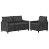 vidaXL Sofa Set 2 pcs Dunkelgrau Polyester