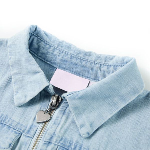 Kinder-Spielanzug Einteiler mit Kurzen &Auml;rmeln Hellblau 92