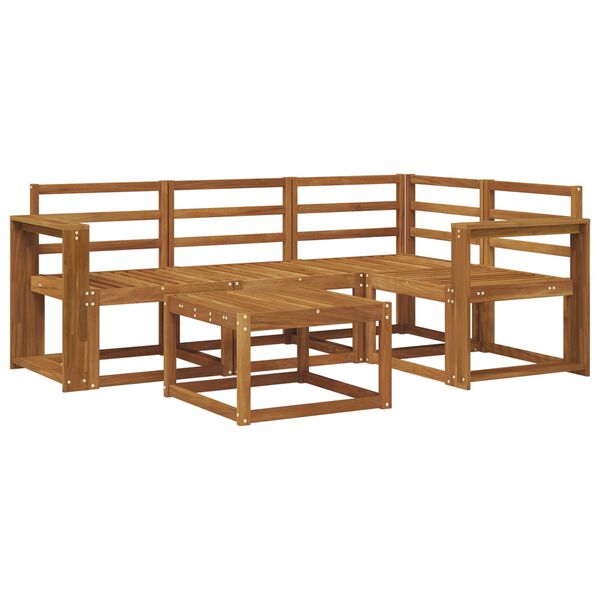 vidaXL Outdoor-Sofagarnitur 5 pcs Natur Massivholz Akazie