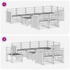 vidaXL Sofagarnituren 9 pcs Natur Massivholz Akazie