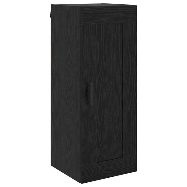 vidaXL Wandschrank Schwarz Eichen-Optik 34,5 x 34 x 90 cm