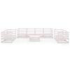 vidaXL 9-tlg. Garten-Lounge-Set Weiß Massivholz Kiefer