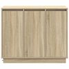 vidaXL LED-Sideboard Sonoma-Eiche 90 x 32 x 75 cm Holzwerkstoff