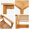 vidaXL Garten Essgruppe 3 pcs Braun Massivholz Akazie