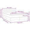 vidaXL Boxspringbett mit Matratze Schwarz 160x220 cm Samt