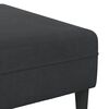 vidaXL Samt Sofa mit Kissen 3 pcs Schwarz 208 cm Samt