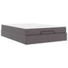 vidaXL Bettgestell mit Matratze Sonstiges 2 pcs Grau PVC