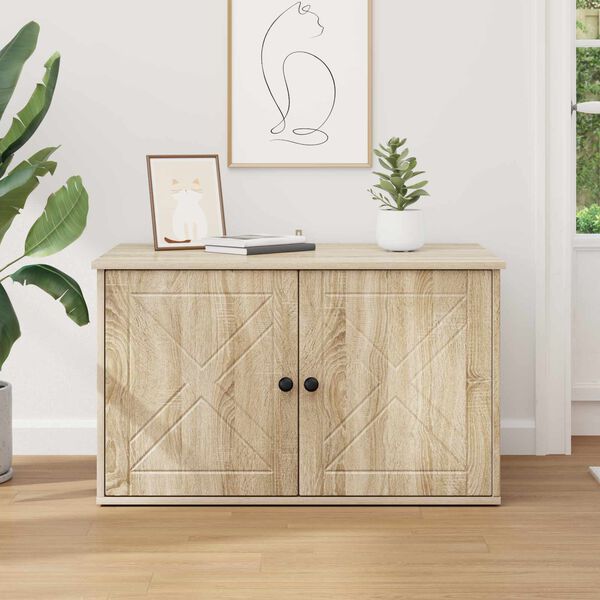 vidaXL Katzenhaus Sonoma 85 x 55 x 50,5 cm Holzwerkstoff