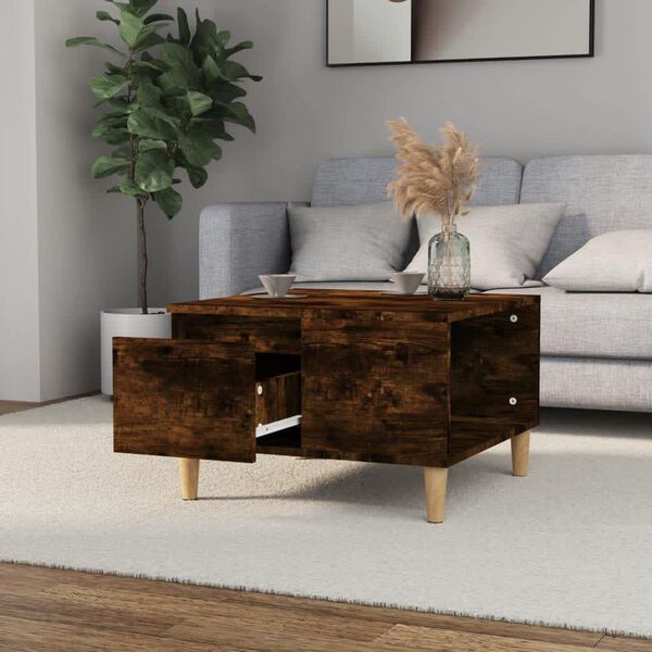 vidaXL Couchtisch R&auml;uchereiche 55x55x36,5 cm Holzwerkstoff