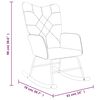 vidaXL Schaukelsessel mit Hocker Patchwork Stoff